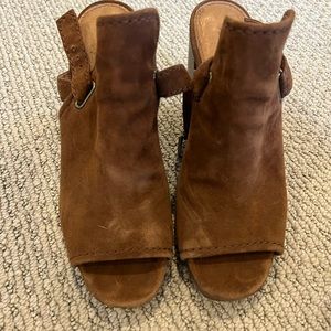 Frye bootie with open toe